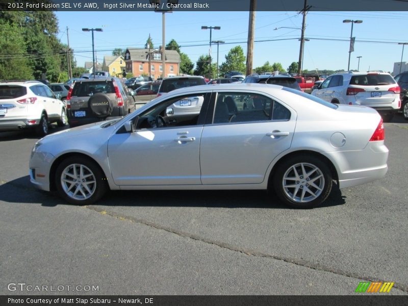 Ingot Silver Metallic / Charcoal Black 2012 Ford Fusion SEL V6 AWD