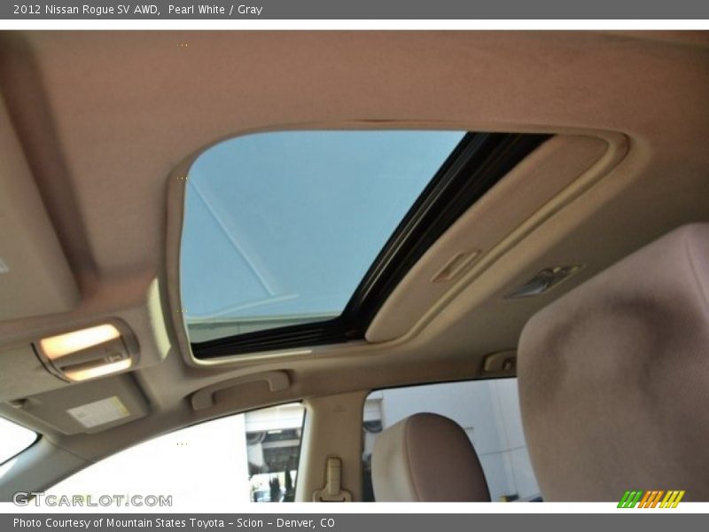 Pearl White / Gray 2012 Nissan Rogue SV AWD