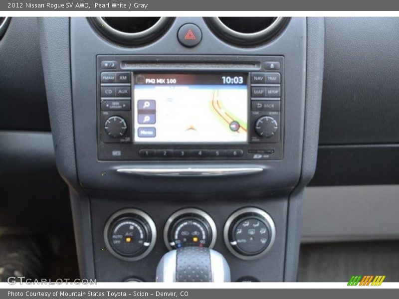 Pearl White / Gray 2012 Nissan Rogue SV AWD