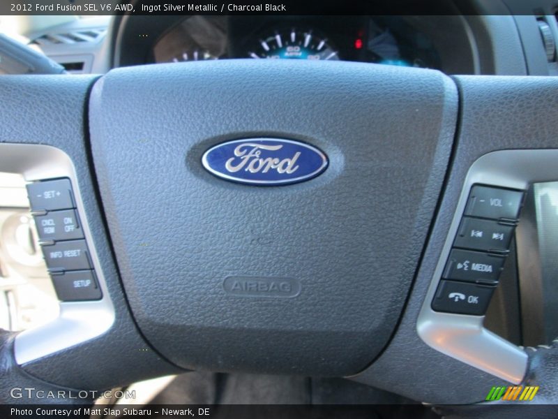Ingot Silver Metallic / Charcoal Black 2012 Ford Fusion SEL V6 AWD