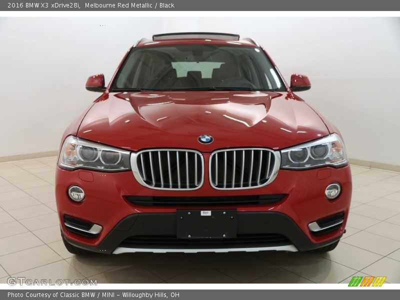 Melbourne Red Metallic / Black 2016 BMW X3 xDrive28i
