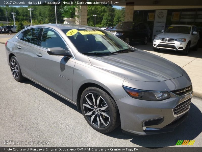Pepperdust Metallic / Dark Atmosphere/Loft Brown 2017 Chevrolet Malibu LT