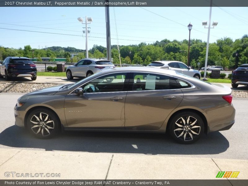 Pepperdust Metallic / Dark Atmosphere/Loft Brown 2017 Chevrolet Malibu LT