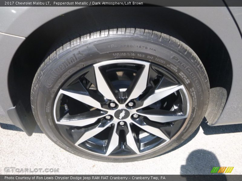 Pepperdust Metallic / Dark Atmosphere/Loft Brown 2017 Chevrolet Malibu LT