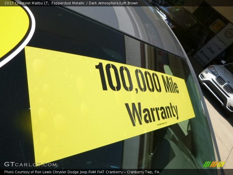 Pepperdust Metallic / Dark Atmosphere/Loft Brown 2017 Chevrolet Malibu LT