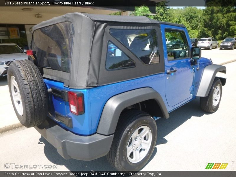 Hydro Blue Pearl / Black 2016 Jeep Wrangler Sport
