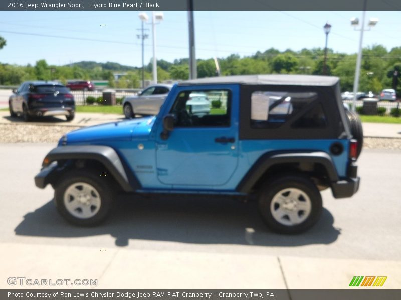 Hydro Blue Pearl / Black 2016 Jeep Wrangler Sport