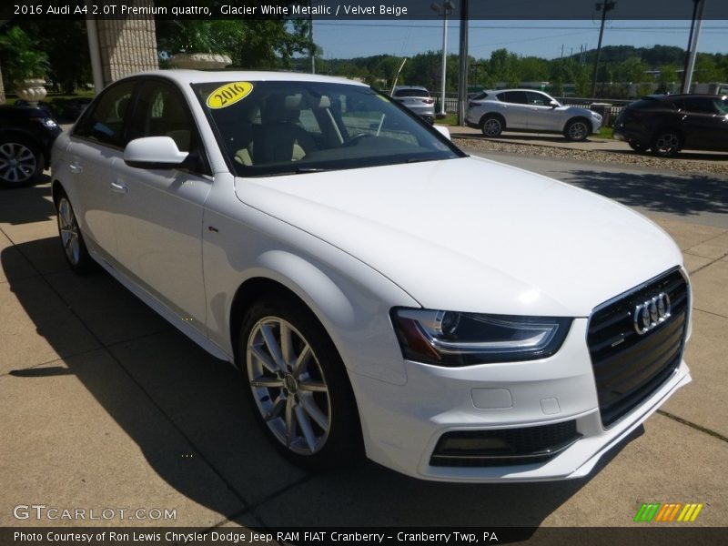Glacier White Metallic / Velvet Beige 2016 Audi A4 2.0T Premium quattro