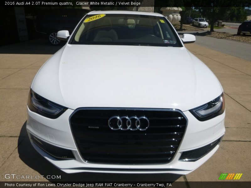 Glacier White Metallic / Velvet Beige 2016 Audi A4 2.0T Premium quattro