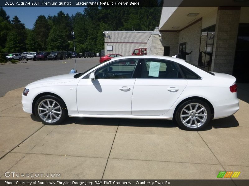 Glacier White Metallic / Velvet Beige 2016 Audi A4 2.0T Premium quattro