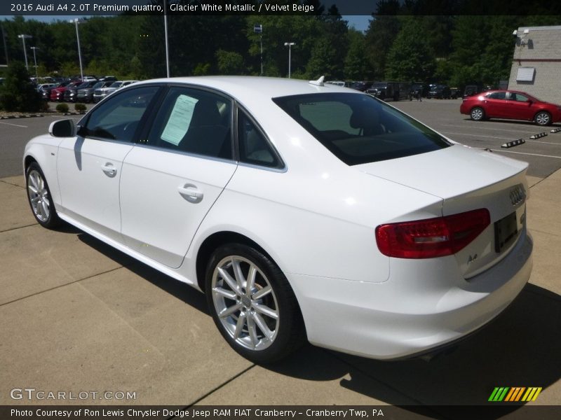 Glacier White Metallic / Velvet Beige 2016 Audi A4 2.0T Premium quattro