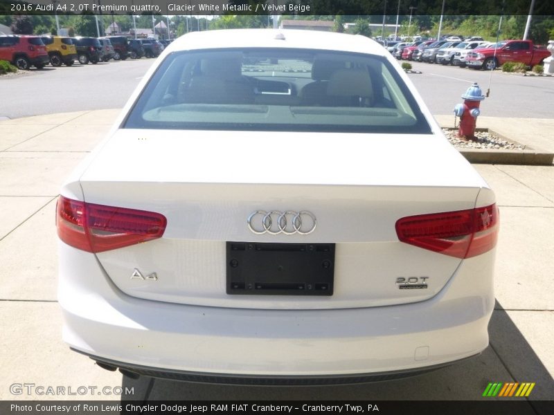 Glacier White Metallic / Velvet Beige 2016 Audi A4 2.0T Premium quattro