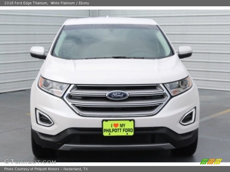 White Platinum / Ebony 2018 Ford Edge Titanium