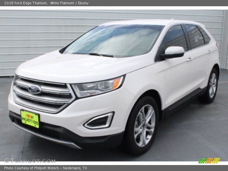 White Platinum / Ebony 2018 Ford Edge Titanium