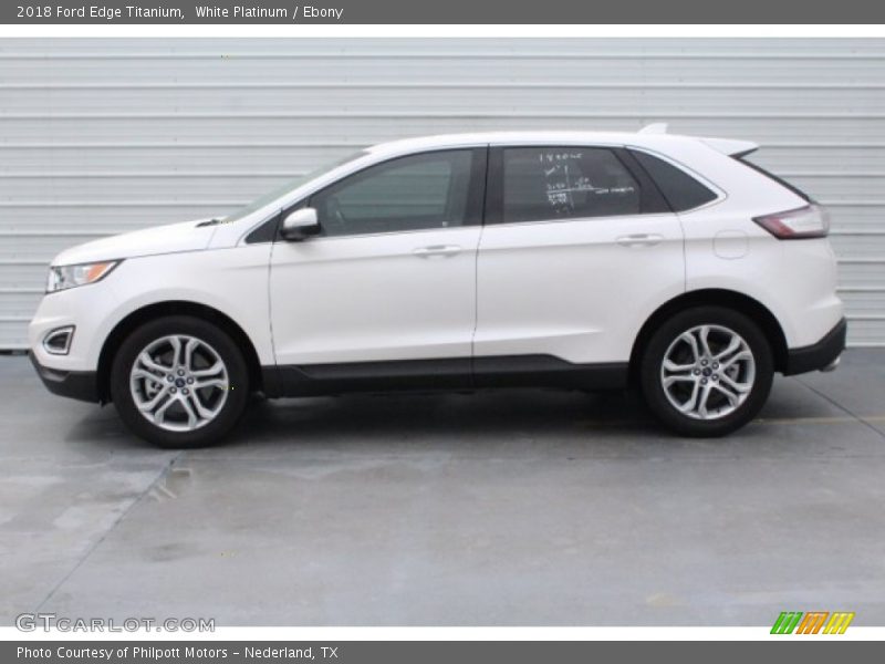 White Platinum / Ebony 2018 Ford Edge Titanium