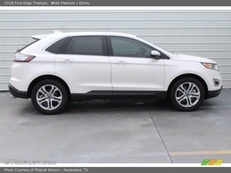 White Platinum / Ebony 2018 Ford Edge Titanium