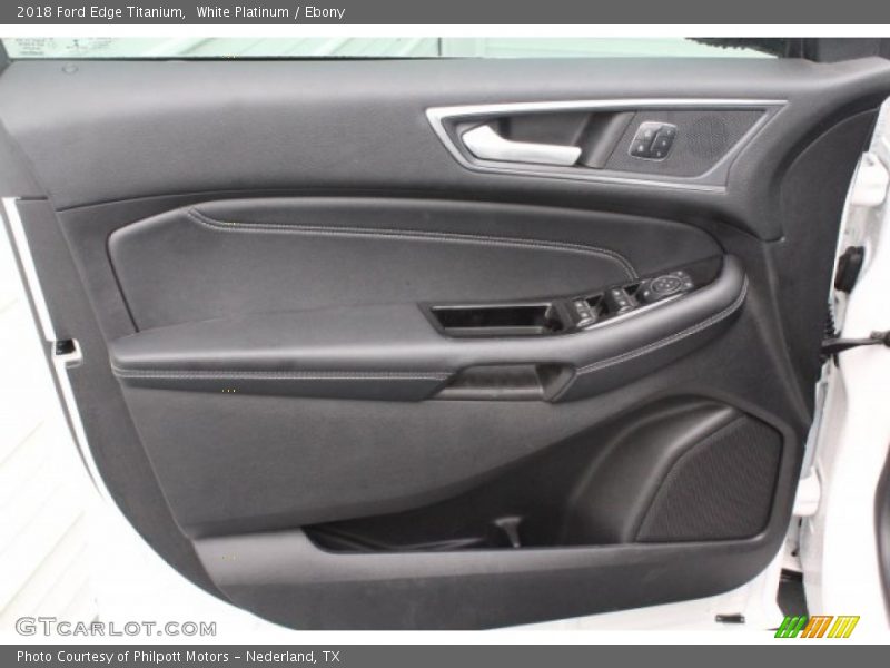 White Platinum / Ebony 2018 Ford Edge Titanium