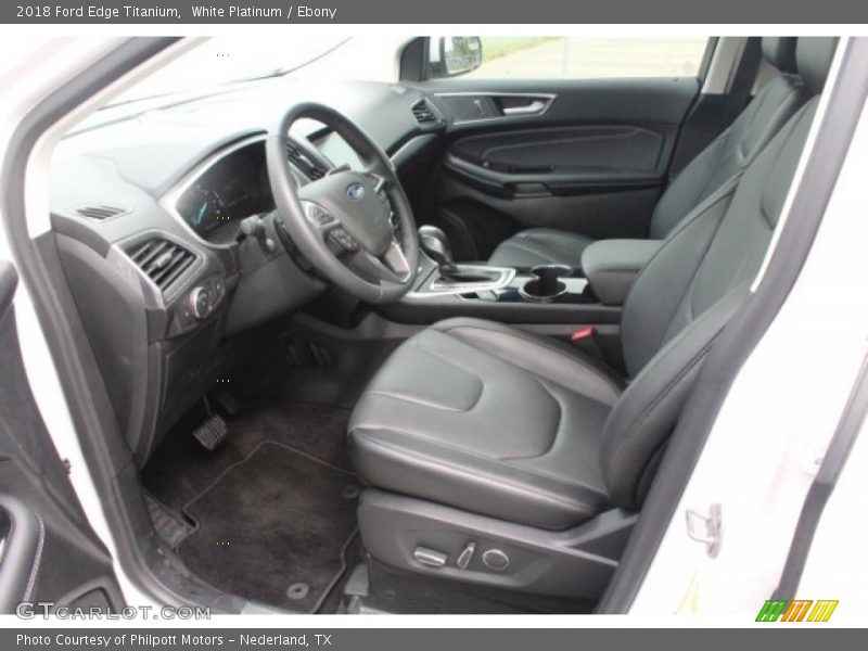 White Platinum / Ebony 2018 Ford Edge Titanium