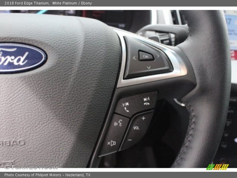 White Platinum / Ebony 2018 Ford Edge Titanium