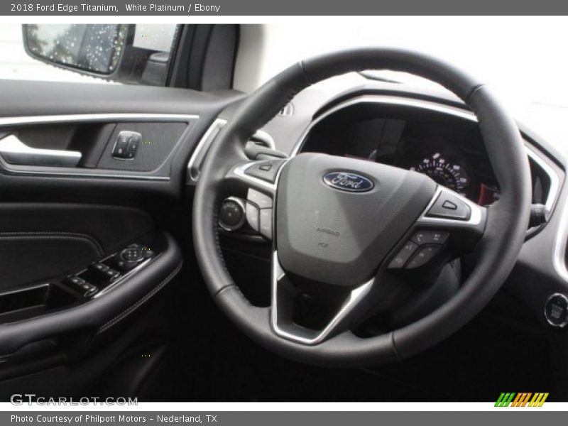 White Platinum / Ebony 2018 Ford Edge Titanium