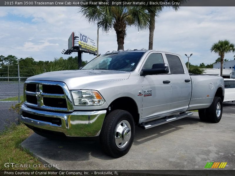 Bright Silver Metallic / Black/Diesel Gray 2015 Ram 3500 Tradesman Crew Cab 4x4 Dual Rear Wheel