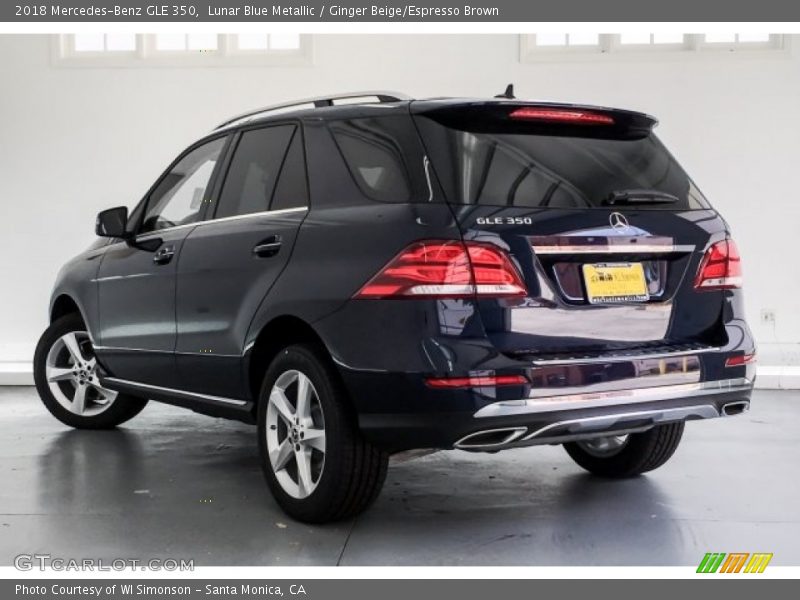 Lunar Blue Metallic / Ginger Beige/Espresso Brown 2018 Mercedes-Benz GLE 350