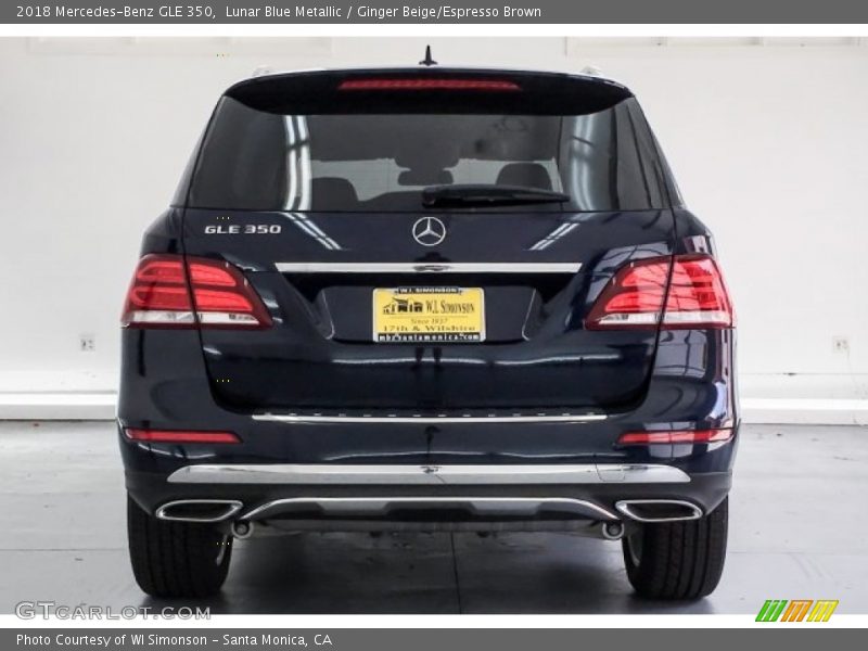 Lunar Blue Metallic / Ginger Beige/Espresso Brown 2018 Mercedes-Benz GLE 350