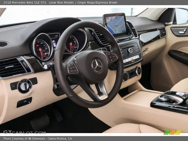 Lunar Blue Metallic / Ginger Beige/Espresso Brown 2018 Mercedes-Benz GLE 350