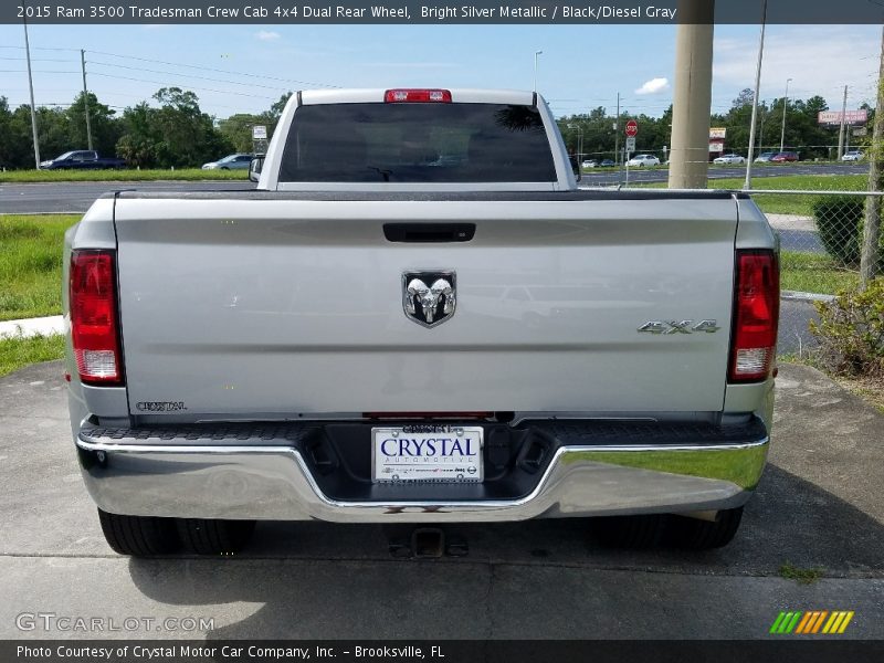 Bright Silver Metallic / Black/Diesel Gray 2015 Ram 3500 Tradesman Crew Cab 4x4 Dual Rear Wheel