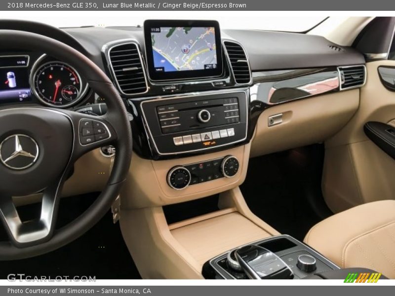 Lunar Blue Metallic / Ginger Beige/Espresso Brown 2018 Mercedes-Benz GLE 350