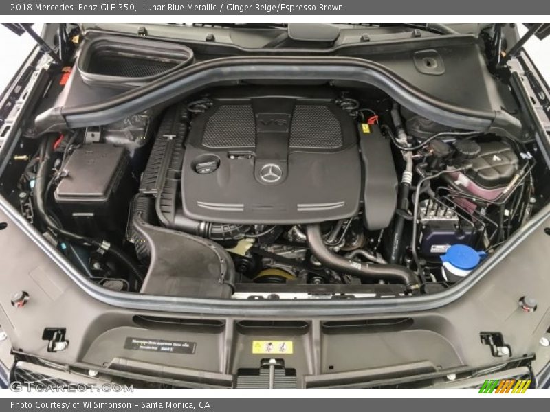 Lunar Blue Metallic / Ginger Beige/Espresso Brown 2018 Mercedes-Benz GLE 350