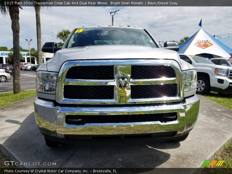 Bright Silver Metallic / Black/Diesel Gray 2015 Ram 3500 Tradesman Crew Cab 4x4 Dual Rear Wheel