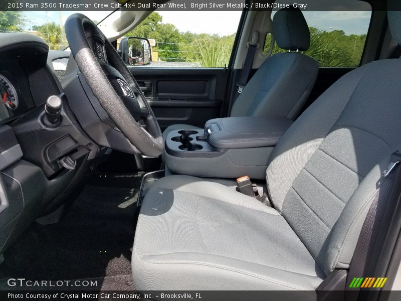 Bright Silver Metallic / Black/Diesel Gray 2015 Ram 3500 Tradesman Crew Cab 4x4 Dual Rear Wheel