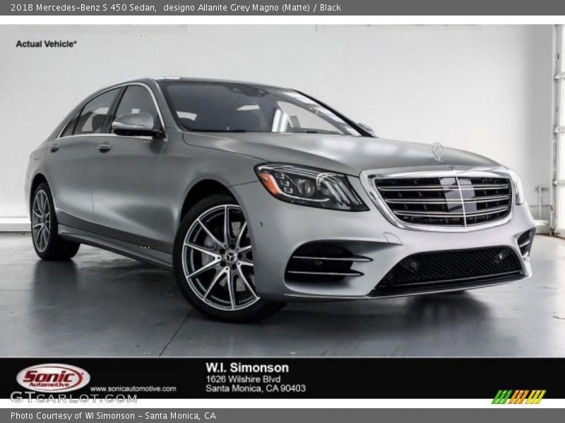 designo Allanite Grey Magno (Matte) / Black 2018 Mercedes-Benz S 450 Sedan