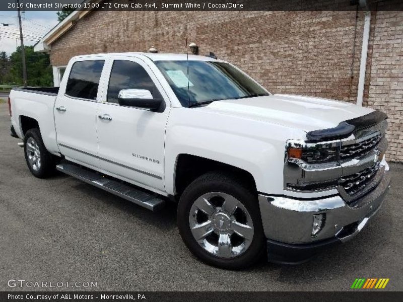 Summit White / Cocoa/Dune 2016 Chevrolet Silverado 1500 LTZ Crew Cab 4x4