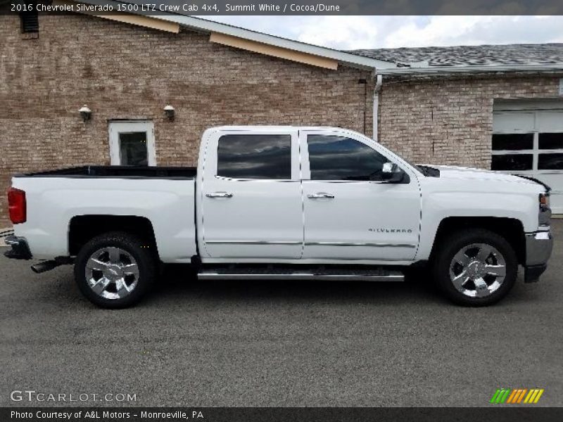 Summit White / Cocoa/Dune 2016 Chevrolet Silverado 1500 LTZ Crew Cab 4x4