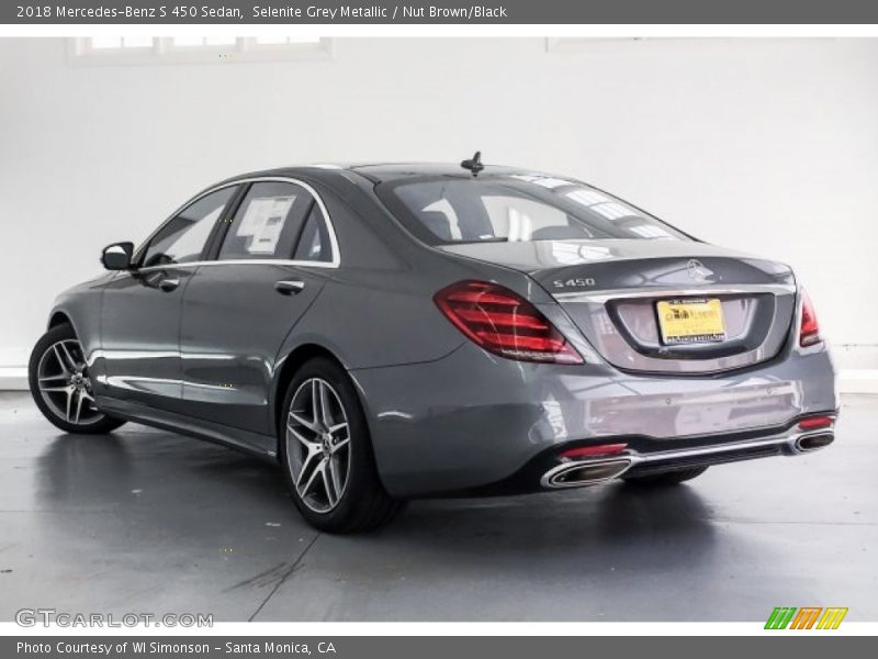 Selenite Grey Metallic / Nut Brown/Black 2018 Mercedes-Benz S 450 Sedan