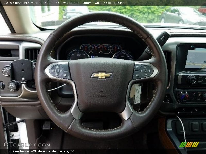 Summit White / Cocoa/Dune 2016 Chevrolet Silverado 1500 LTZ Crew Cab 4x4