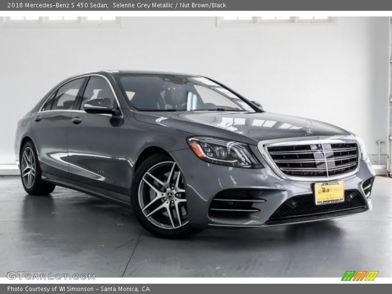 Selenite Grey Metallic / Nut Brown/Black 2018 Mercedes-Benz S 450 Sedan