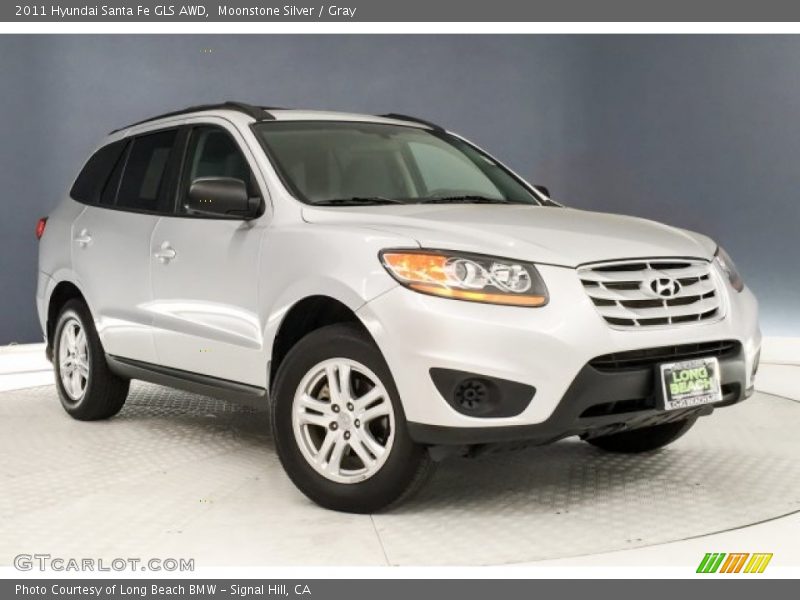 Moonstone Silver / Gray 2011 Hyundai Santa Fe GLS AWD