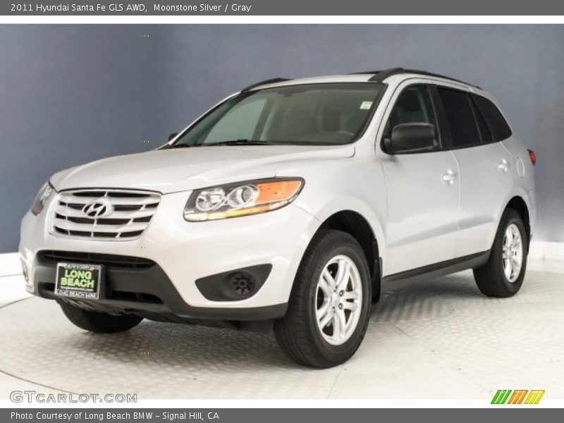 Moonstone Silver / Gray 2011 Hyundai Santa Fe GLS AWD