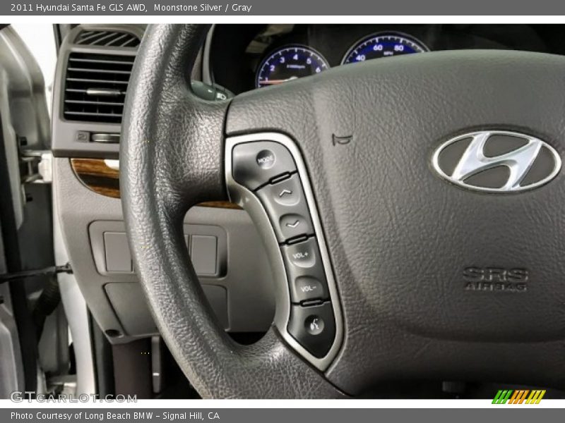 Moonstone Silver / Gray 2011 Hyundai Santa Fe GLS AWD