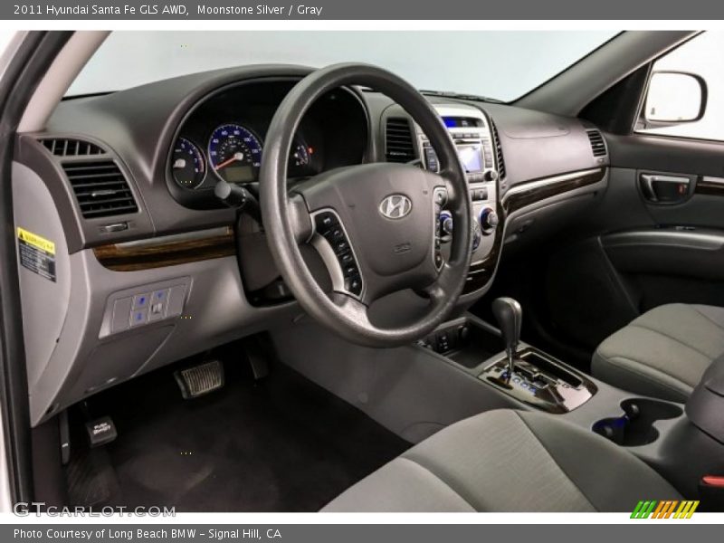 Moonstone Silver / Gray 2011 Hyundai Santa Fe GLS AWD