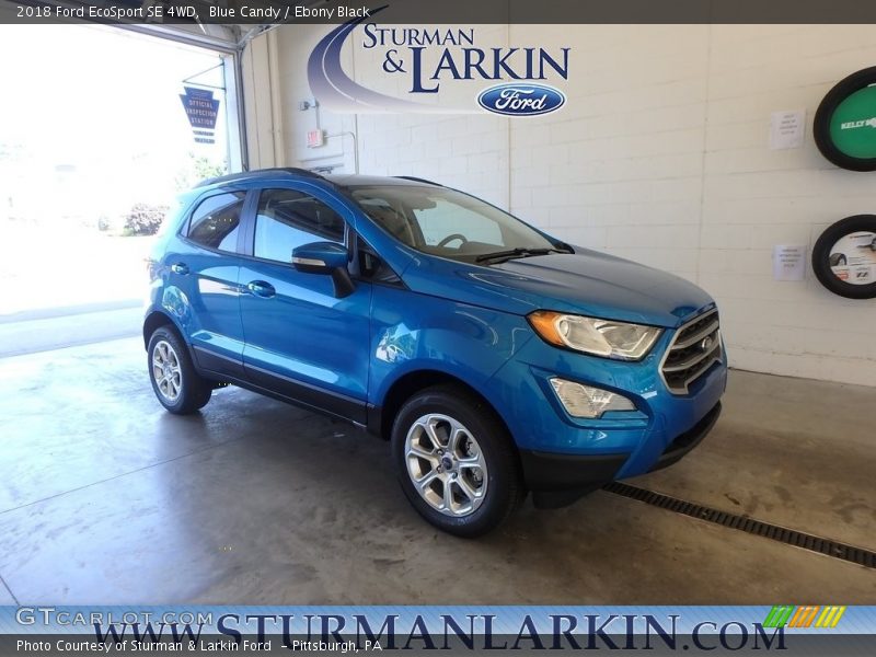Blue Candy / Ebony Black 2018 Ford EcoSport SE 4WD