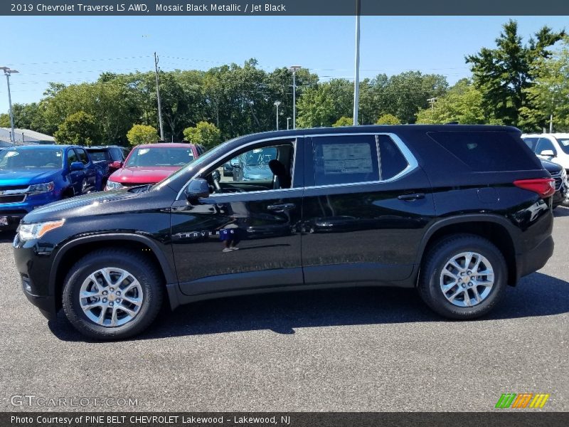 Mosaic Black Metallic / Jet Black 2019 Chevrolet Traverse LS AWD