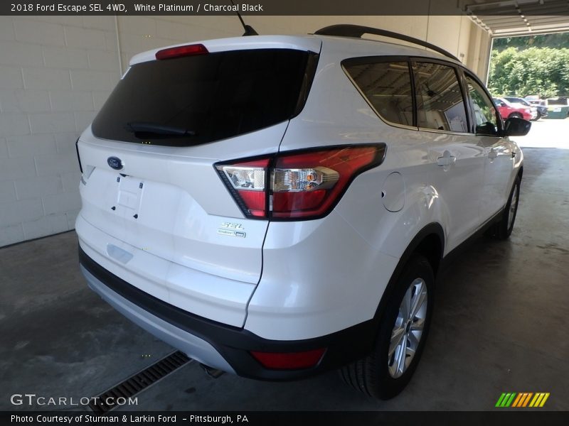 White Platinum / Charcoal Black 2018 Ford Escape SEL 4WD