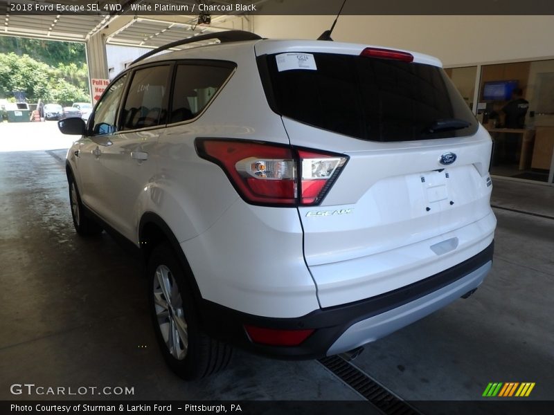 White Platinum / Charcoal Black 2018 Ford Escape SEL 4WD