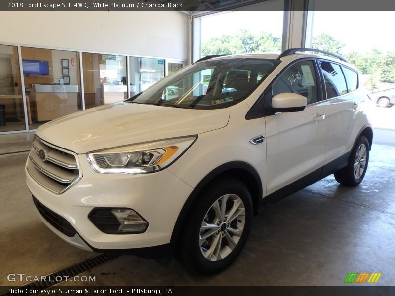 White Platinum / Charcoal Black 2018 Ford Escape SEL 4WD