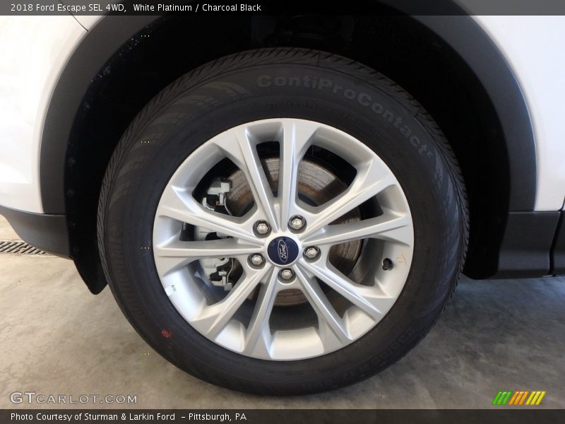 White Platinum / Charcoal Black 2018 Ford Escape SEL 4WD