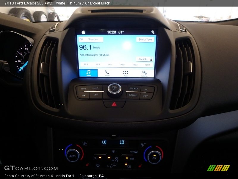 White Platinum / Charcoal Black 2018 Ford Escape SEL 4WD